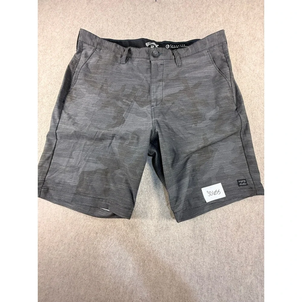Billabong Crossfire Submersible Shorts Mens 38 Grey Camo Hybrid Boardshorts